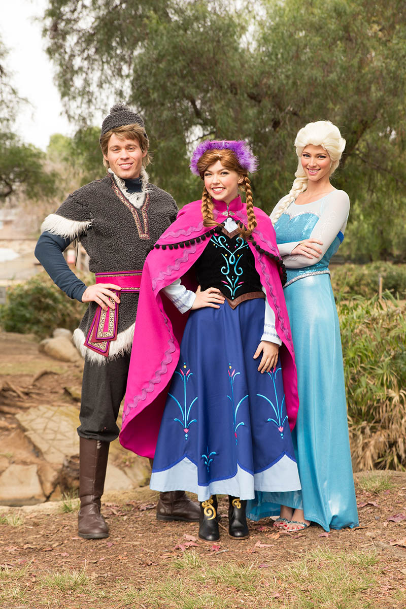 elsa, anna, kristoff party character for kids in los angeles