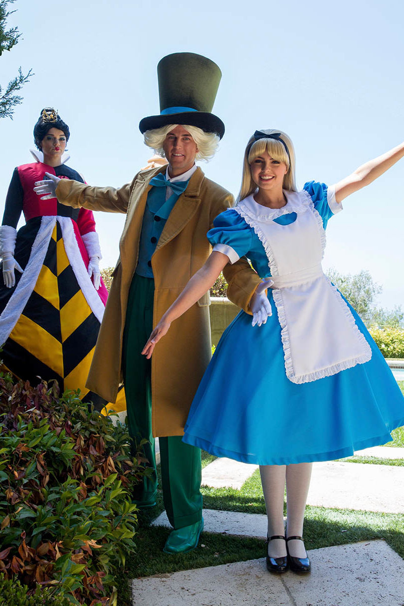Alice in wonderland party characters